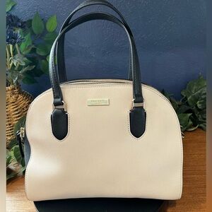Kate Spade Satchel Riley Laurel Way Dome Satchel Black & Porcelain